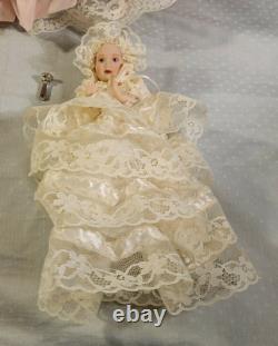 1986 Franklin Mint Heirloom Gibson Girl Mother And Child Porcelain Doll Set