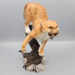 1986 Franklin Mint THE DEFENDER Mountain Lion Statue