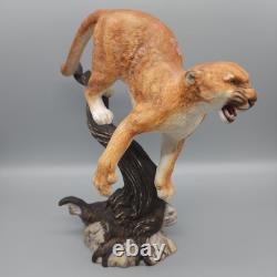 1986 Franklin Mint THE DEFENDER Mountain Lion Statue