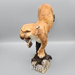 1986 Franklin Mint THE DEFENDER Mountain Lion Statue