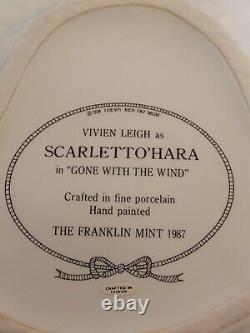 1987 Franklin Mint Fine Porcelain Vivien Leigh As Scarlett O'Hara