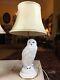 1987 Porcelain Franklin Mint Snowy Owl Table Lamp 19 With Tatty Shade 24