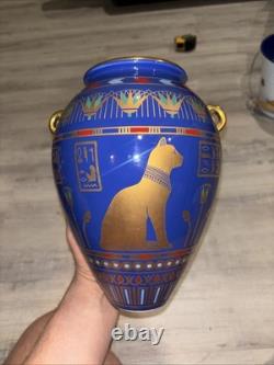1987 THE GOLDEN VASE OF BAST FRANKLIN MINT 24k GOLD DECORATED VASE NEW COA NIB