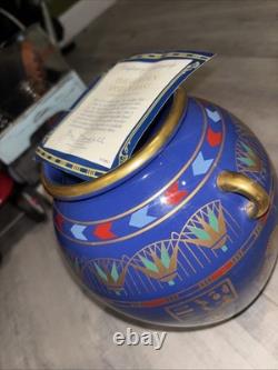 1987 THE GOLDEN VASE OF BAST FRANKLIN MINT 24k GOLD DECORATED VASE NEW COA NIB