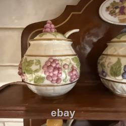 1988 Franklin Mint Le Cordon Bleu Spice Rack 10 Jam Condiment Jars