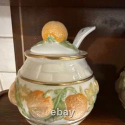 1988 Franklin Mint Le Cordon Bleu Spice Rack 10 Jam Condiment Jars