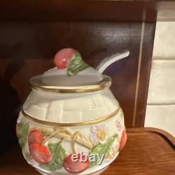 1988 Franklin Mint Le Cordon Bleu Spice Rack 10 Jam Condiment Jars