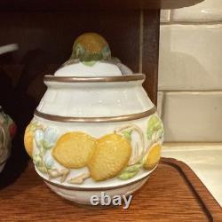 1988 Franklin Mint Le Cordon Bleu Spice Rack 10 Jam Condiment Jars
