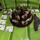 1988 Franklin Mint Set Of 12 Carousel Animal Figurines with Wood Wall Display
