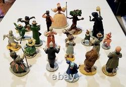 1988 MGM WIZARD OF OZ Franklin Mint 16 Figures With Display Case. Read Desc