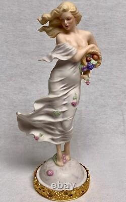 1988 Vintage The Franklin Mint Fine Porcelain Earth Woman Figurine 11 Tall