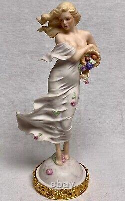 1988 Vintage The Franklin Mint Fine Porcelain Earth Woman Figurine 11 Tall