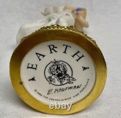 1988 Vintage The Franklin Mint Fine Porcelain Earth Woman Figurine 11 Tall