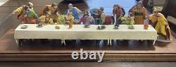 1989 14 pc Franklin Mint Porcelain Last Supper Set by Gianni Benvenuti & Base