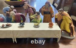 1989 14 pc Franklin Mint Porcelain Last Supper Set by Gianni Benvenuti & Base