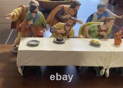 1989 14 pc Franklin Mint Porcelain Last Supper Set by Gianni Benvenuti & Base