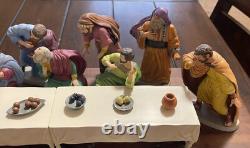 1989 14 pc Franklin Mint Porcelain Last Supper Set by Gianni Benvenuti & Base