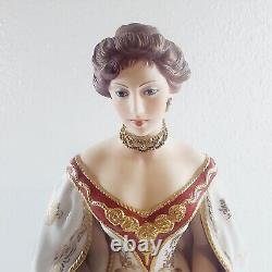 1989 FRANKLIN MINT FIGURINE EMPRESS ALEXANDRA HOUSE OF FABERGE Missing Crown