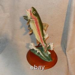 1989 Field & Stream DEFIANCE Al Agnew 13 Porcelain Trout Retired Sculpture Fish