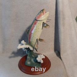 1989 Field & Stream DEFIANCE Al Agnew 13 Porcelain Trout Retired Sculpture Fish