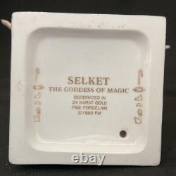 1989 Franklin Mint Selket The Goddess of Magic 24K Gold Fine Porcelain Figurine