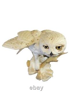 1989 Franklin Mint The Snowy Owl By George Mcmonigle Porcelain Sculpture