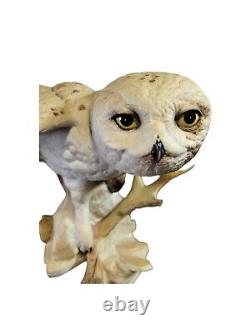 1989 Franklin Mint The Snowy Owl By George Mcmonigle Porcelain Sculpture