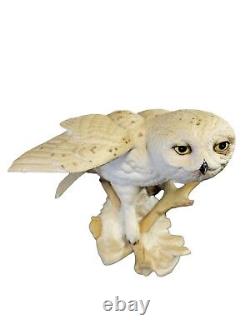 1989 Franklin Mint The Snowy Owl By George Mcmonigle Porcelain Sculpture