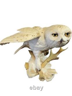 1989 Franklin Mint The Snowy Owl By George Mcmonigle Porcelain Sculpture