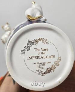 1989 Franklin Mint The Vase of the Imperial Cats by Toshiharu Kitagawa WithStand