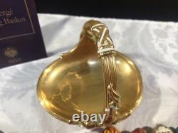 1990 Faberge Spring Egg Basket 9 Eggs Porcelain & COA Franklin Mint