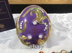 1990 Faberge Spring Egg Basket 9 Eggs Porcelain & COA Franklin Mint