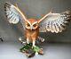 1990 Franklin Mint BIRD Sculpture THE SCREECH OWL with Base