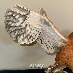 1990 Franklin Mint BIRD Sculpture THE SCREECH OWL with Base