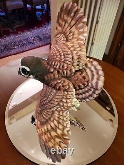 1990 Franklin Mint Spectacled Owl Fine Porcelain Sculpture, perfect cond, signed