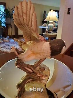 1990 Franklin Mint Spectacled Owl Fine Porcelain Sculpture, perfect cond, signed