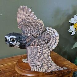 1990 Franklin Mint The Spectacled Owl By George Mcmonigle Porcelain Sculpture