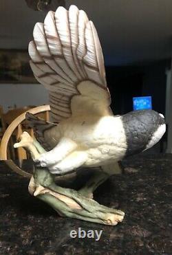 1990 Franklin Mint The Spectacled Owl By George Mcmonigle Porcelain Sculpture