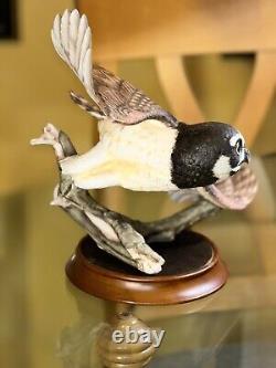 1990 Franklin Mint The Spectacled Owl By George Mcmonigle Porcelain Sculpture