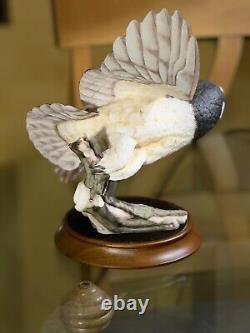 1990 Franklin Mint The Spectacled Owl By George Mcmonigle Porcelain Sculpture