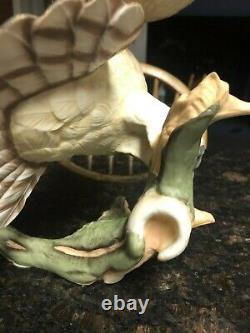 1990 Franklin Mint The Spectacled Owl By George Mcmonigle Porcelain Sculpture