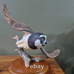 1990 Franklin Mint The Spectacled Owl By George Mcmonigle Porcelain Sculpture