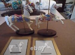 1990 Franklin Mint Treasury Of Carousel Art With Stand Complete Set 12 Figures