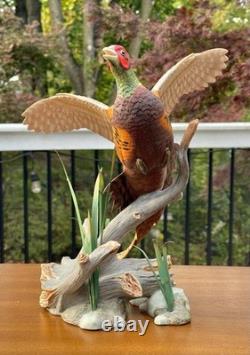 1991 Franklin Mint Ring-Necked Pheasant Figure by A. J. Rudisill