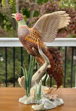 1991 Franklin Mint Ring-Necked Pheasant Figure by A. J. Rudisill