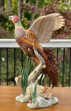 1991 Franklin Mint Ring-Necked Pheasant Figure by A. J. Rudisill