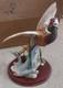 1991 Franklin Mint Ring Tail Pheasant Sculpture With Stand And Coa