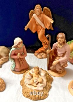 1992 Franklin Mint Nativity 12 Piece Porcelain Set The First Christmas
