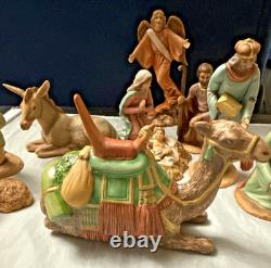 1992 Franklin Mint Nativity 12 Piece Porcelain Set The First Christmas