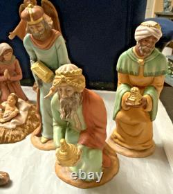 1992 Franklin Mint Nativity 12 Piece Porcelain Set The First Christmas
